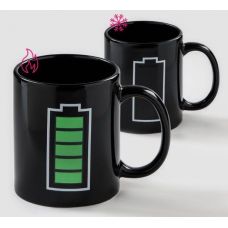 Chameleon mug "Energy Charge", black